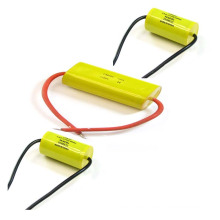 Yellow 505j100V Cbb20 Axial Type Polypropylene Film Capacitor